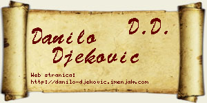 Danilo Đeković vizit kartica